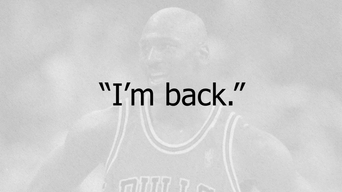 Michael Jordan Announced 1995 Comeback With Fax: 'I'm Back