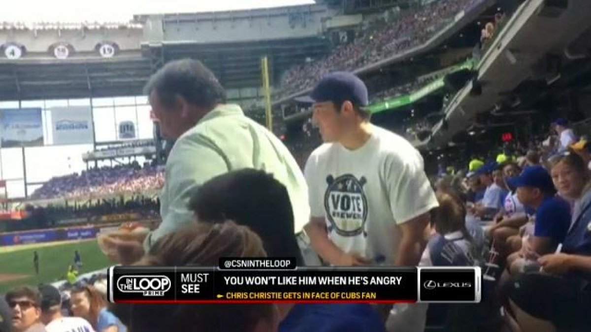 Chris Christie Confronts Chicago Cubs Fan in Video