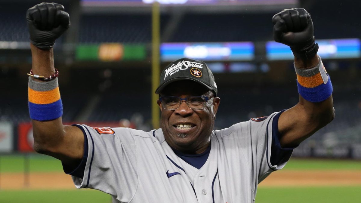 Dusty Baker Game-Used Gold Jersey