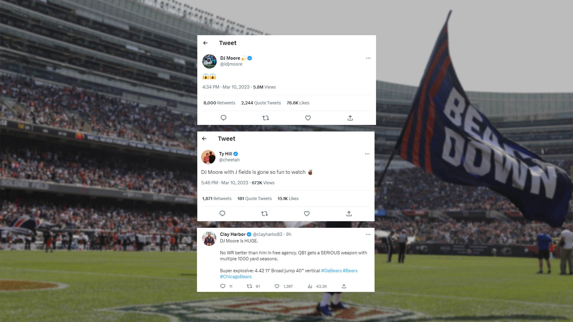 New Bears WR D.J. Moore thanks Panthers in video on Twitter – NBC Sports  Chicago