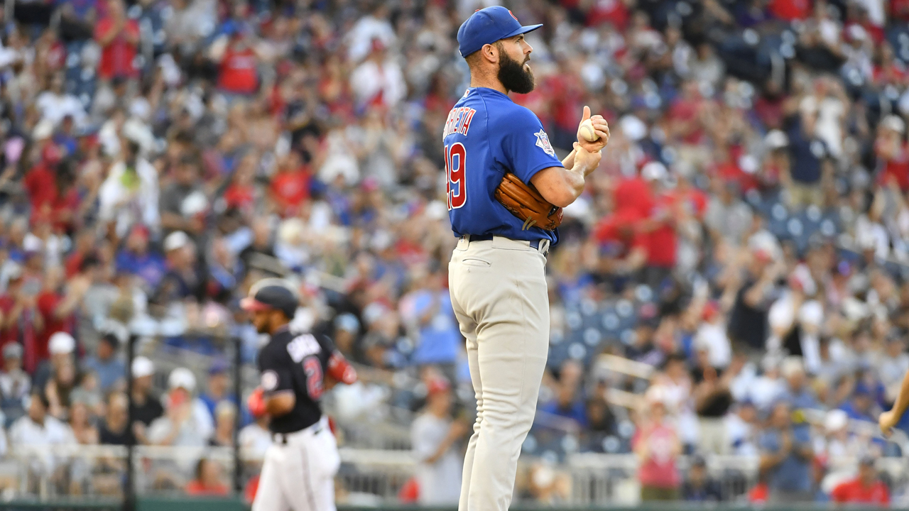 Cubs' Rizzo exits vs. Nationals with back tightness