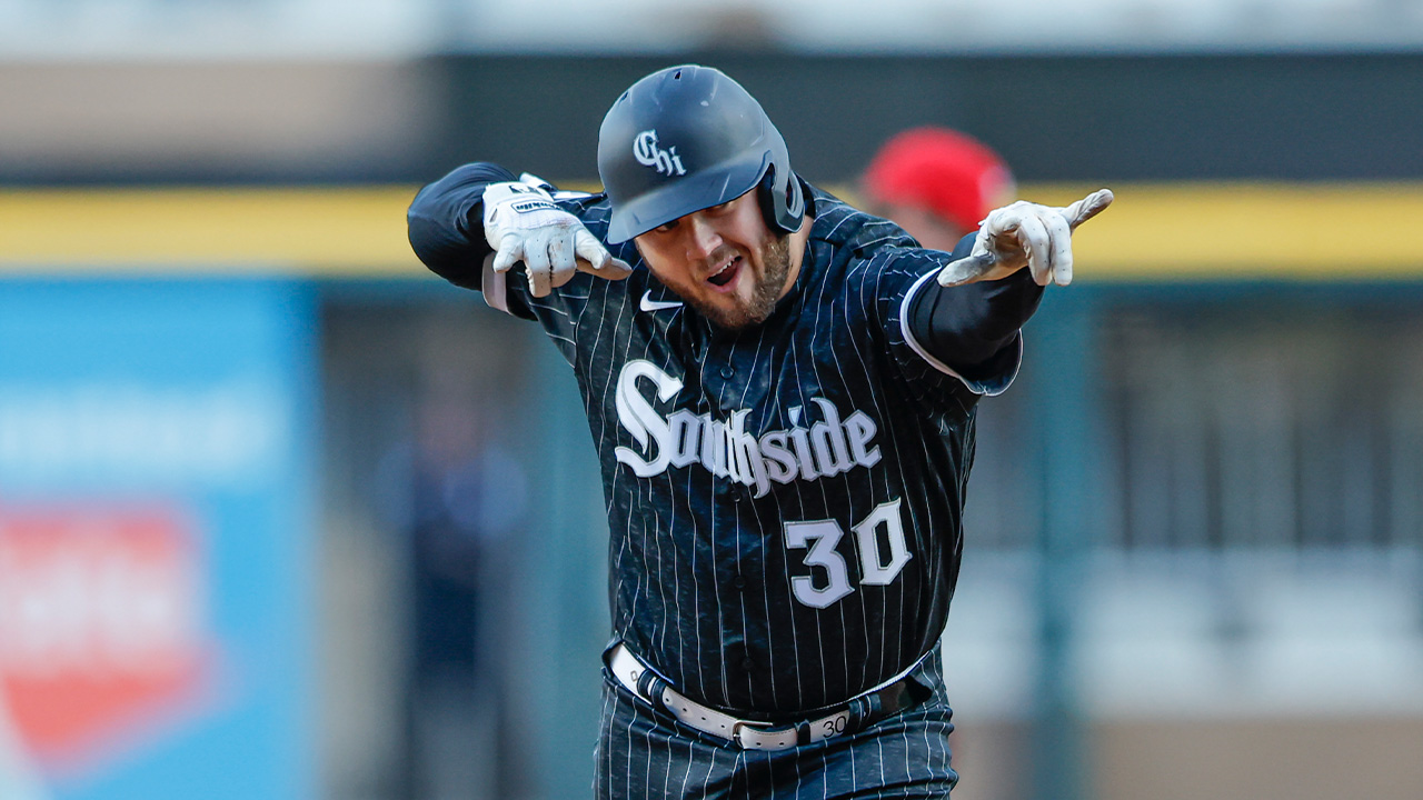 Jake Burger gets tired of hitting home runs and hits his third career  triple : r/baseball