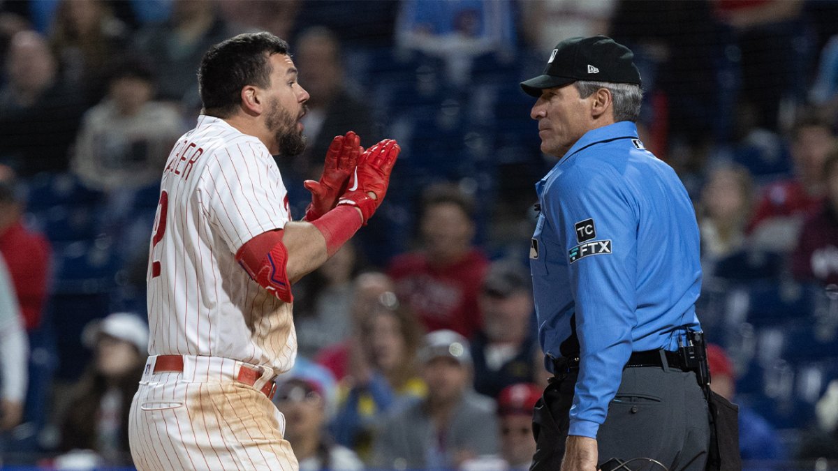 Phillies vs. Brewers: Kyle Schwarber unloads on Angel Hernandez