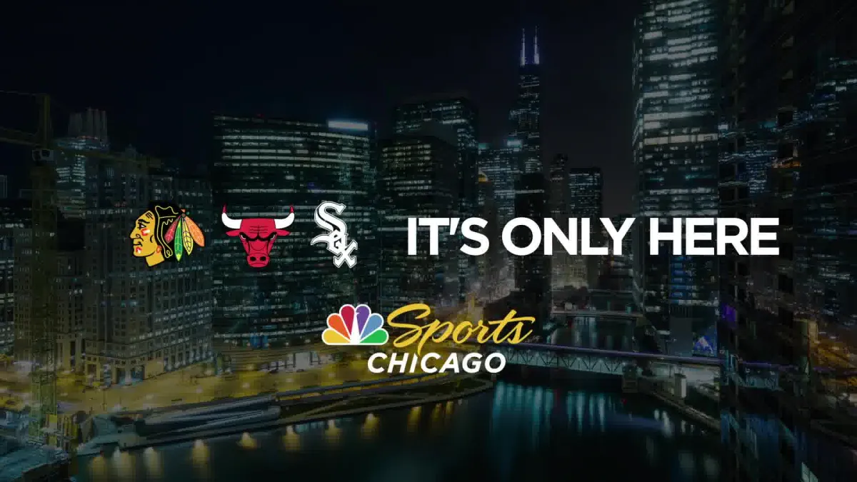 Official skyline Chicago Cubs White Sox Bears Bulls Blackhawks