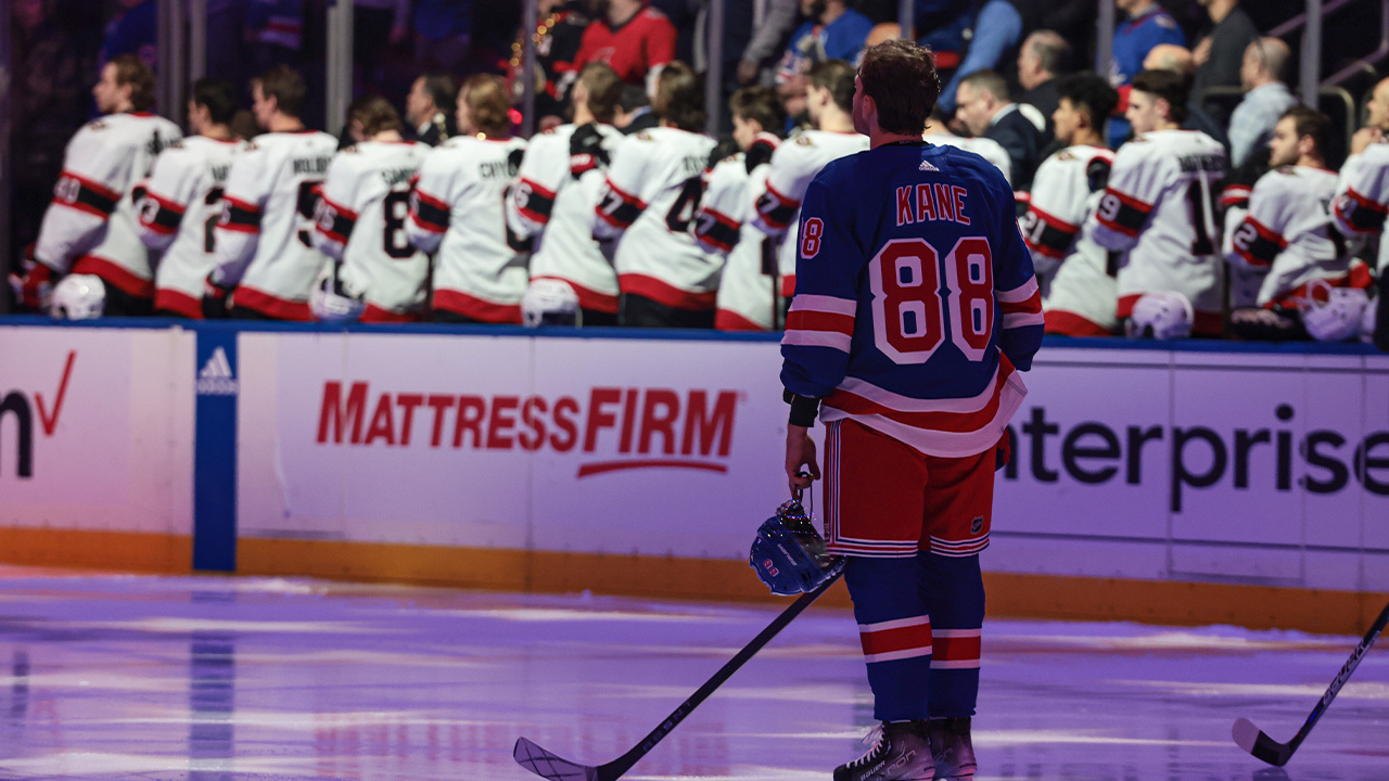 Patrick Kane finally gets first practice with NY Rangers