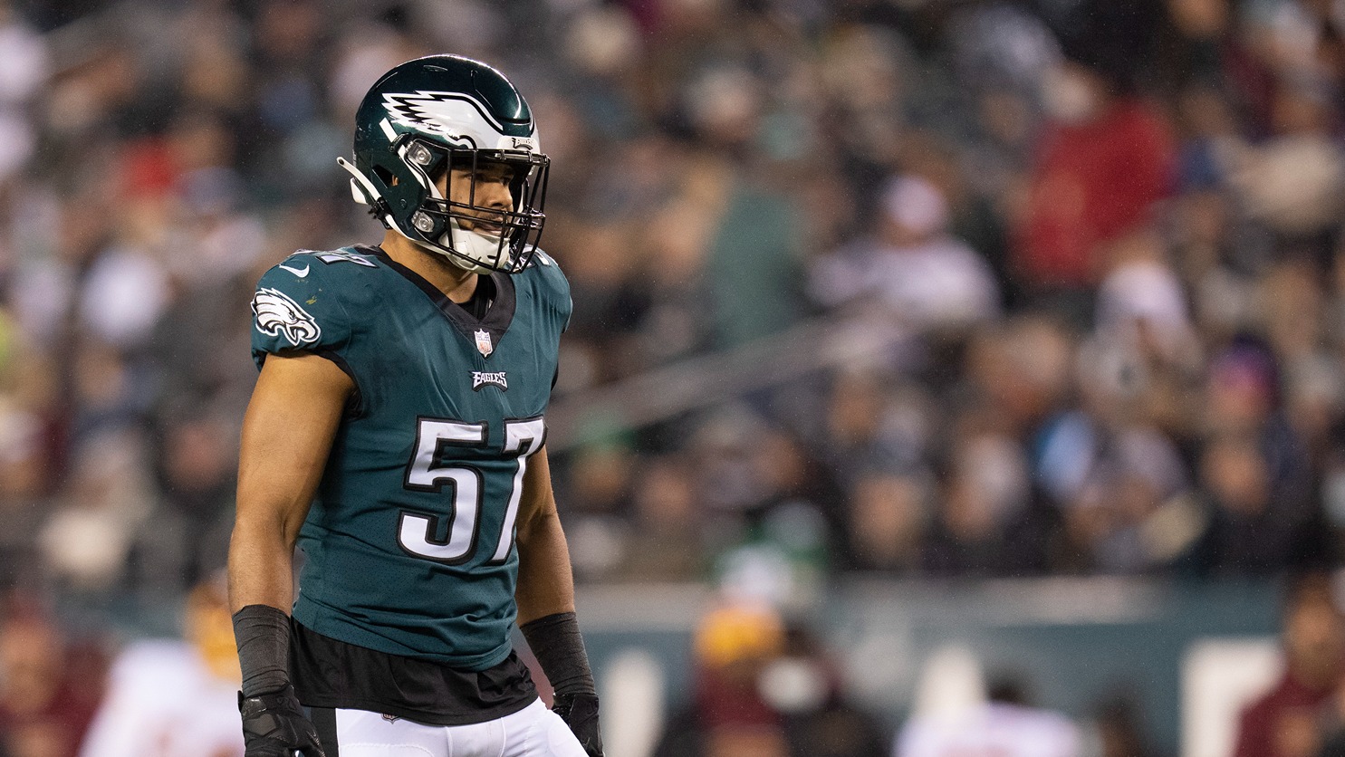 Philadelphia Eagles linebacker T.J. Edwards (57) in action during