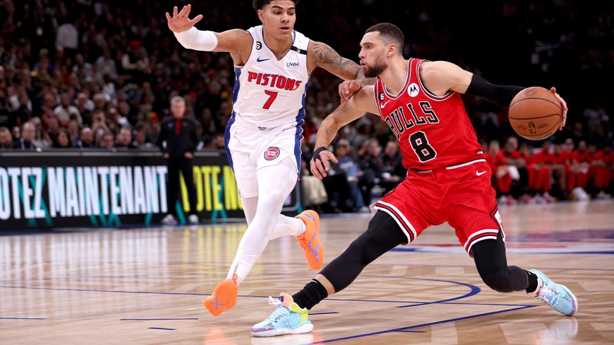 The sneakers worn by Zach LaVine of the Chicago Bulls during the game  News Photo - Getty Images