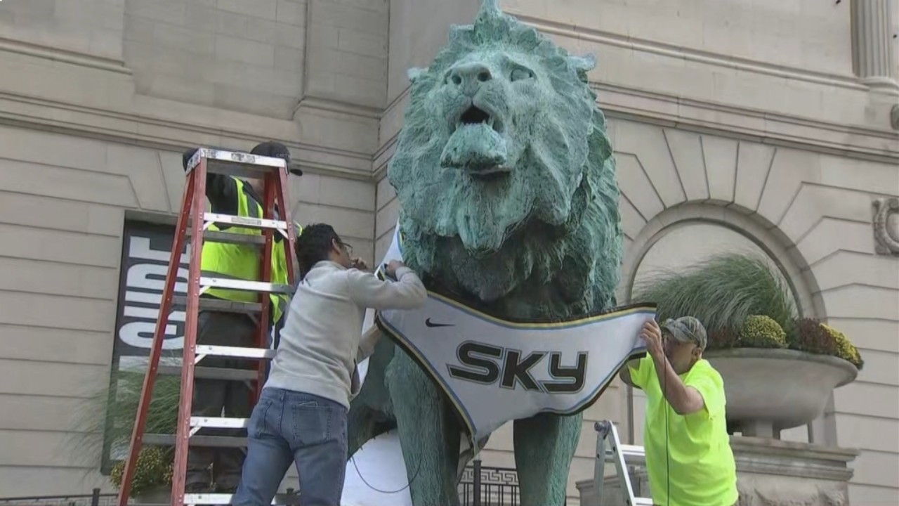 Art Institute Lions sport Chicago Sky jerseys for WNBA Finals – NBC Sports  Chicago