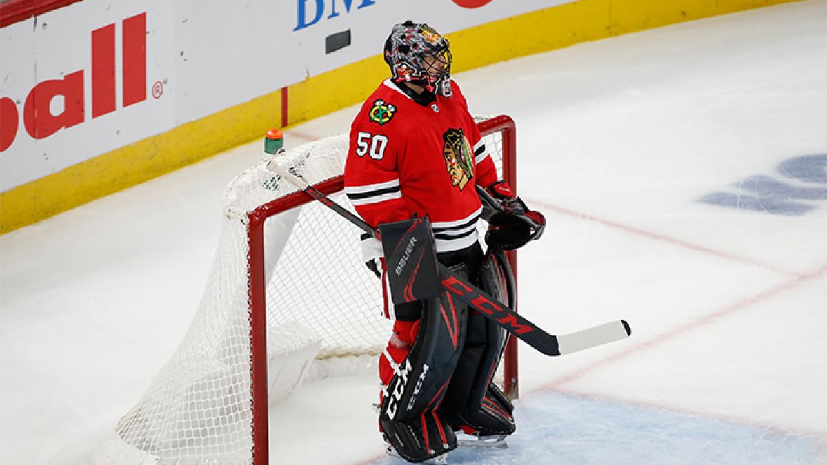 Has Robin Lehner won starting goaltending duties for Blackhawks