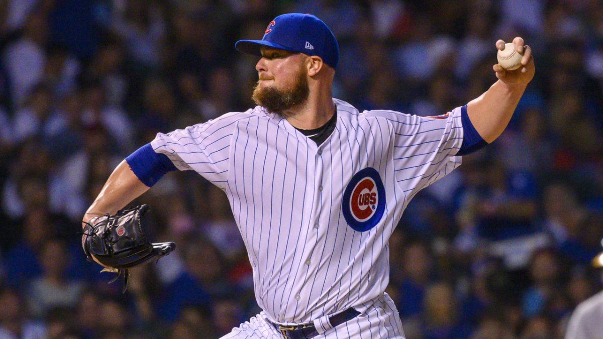 Jon Lester's first baseball card as a Cub - NBC Sports