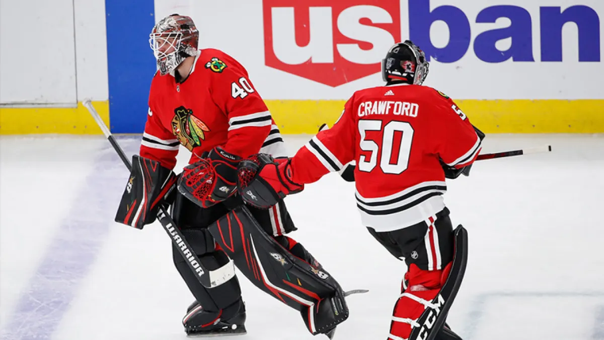 Corey Crawford is struggling but he's not getting much help 