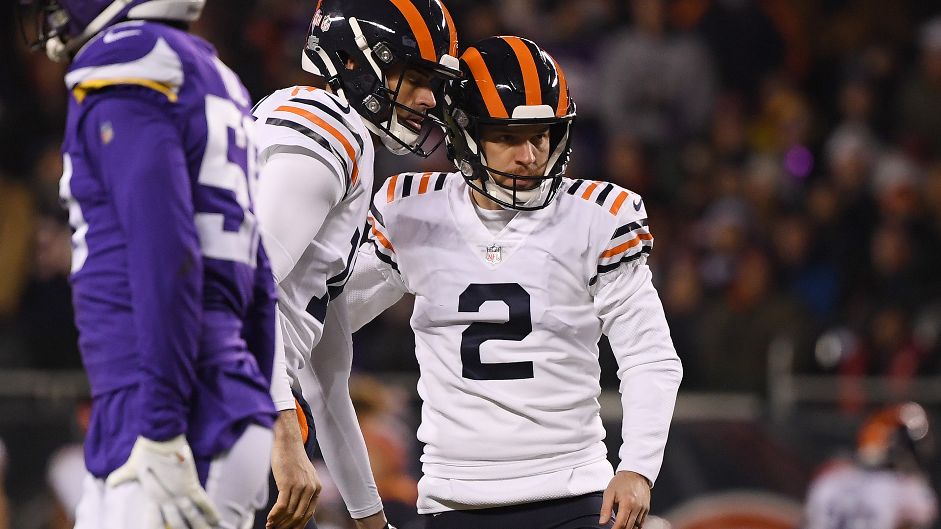 Chicago Bears long snapper Patrick Scales (48) before an NFL