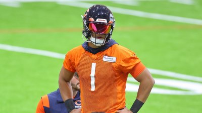 Bears orange uniforms debut with new helmet design – NBC Sports