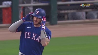 Rangers' Jonah Heim celebrates home run with 'replay review' gesture – NBC  Sports Chicago