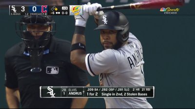 WATCH: White Sox' Elvis Andrus hit by pitch during 3rd Inning
