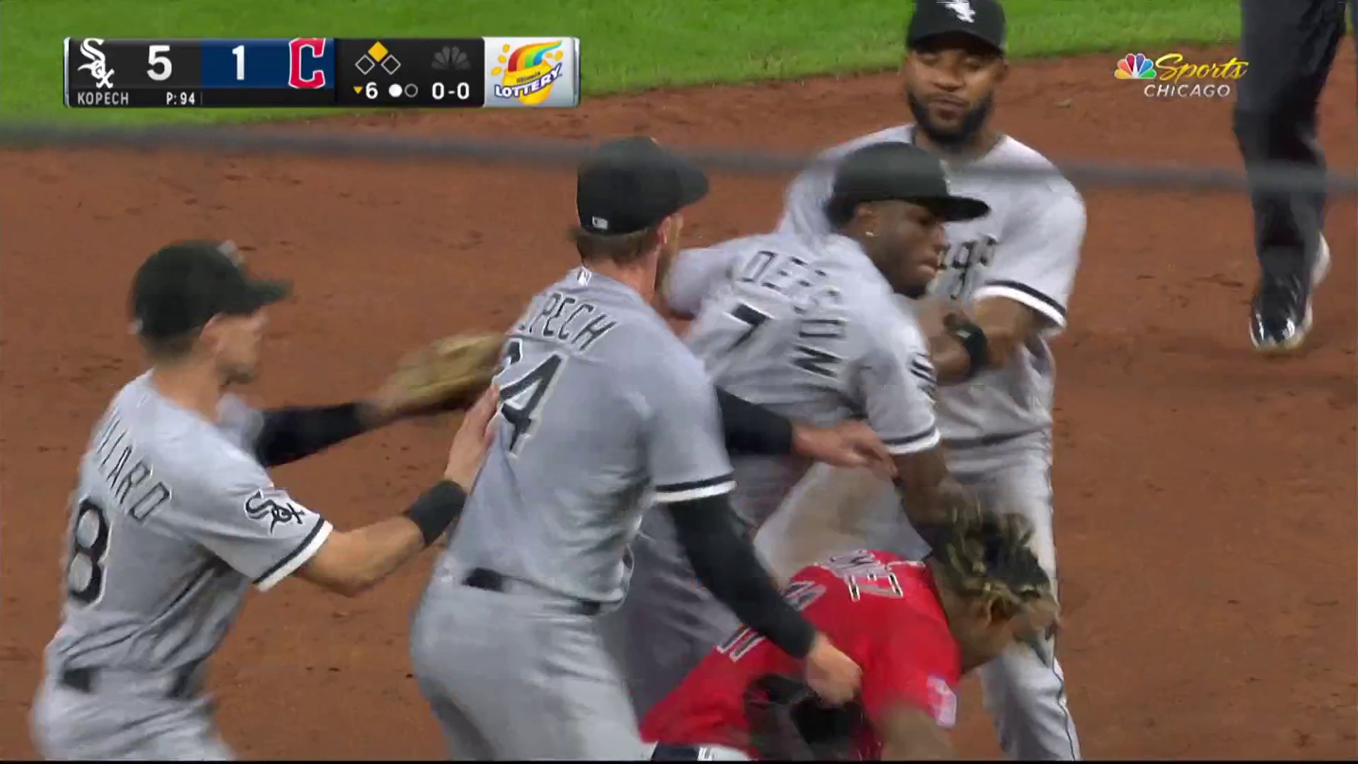WATCH White Sox Tim Anderson, Guardians José Ramírez cause bench-clearing brawl