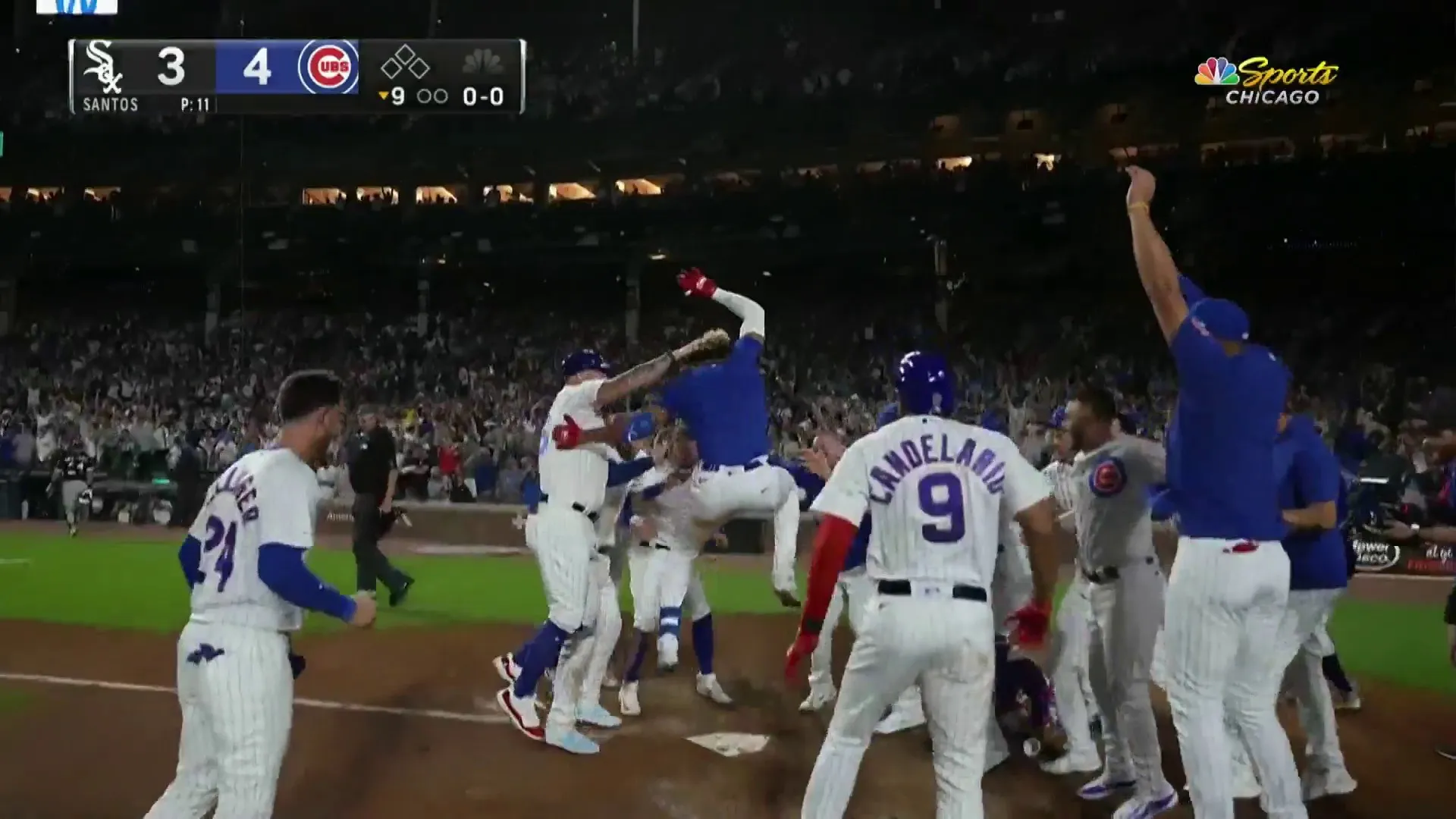 Video: Pete Alonso has words for Cubs pitcher after walk