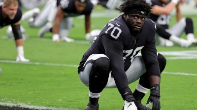 Bears' Matt Eberflus 'disappointed' Alex Leatherwood didn't work out – NBC  Sports Chicago