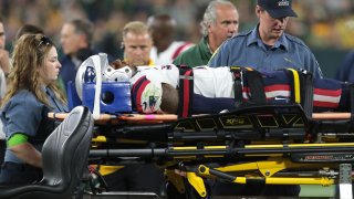 Isaiah Bolden stretchered off field, Patriots game suspended