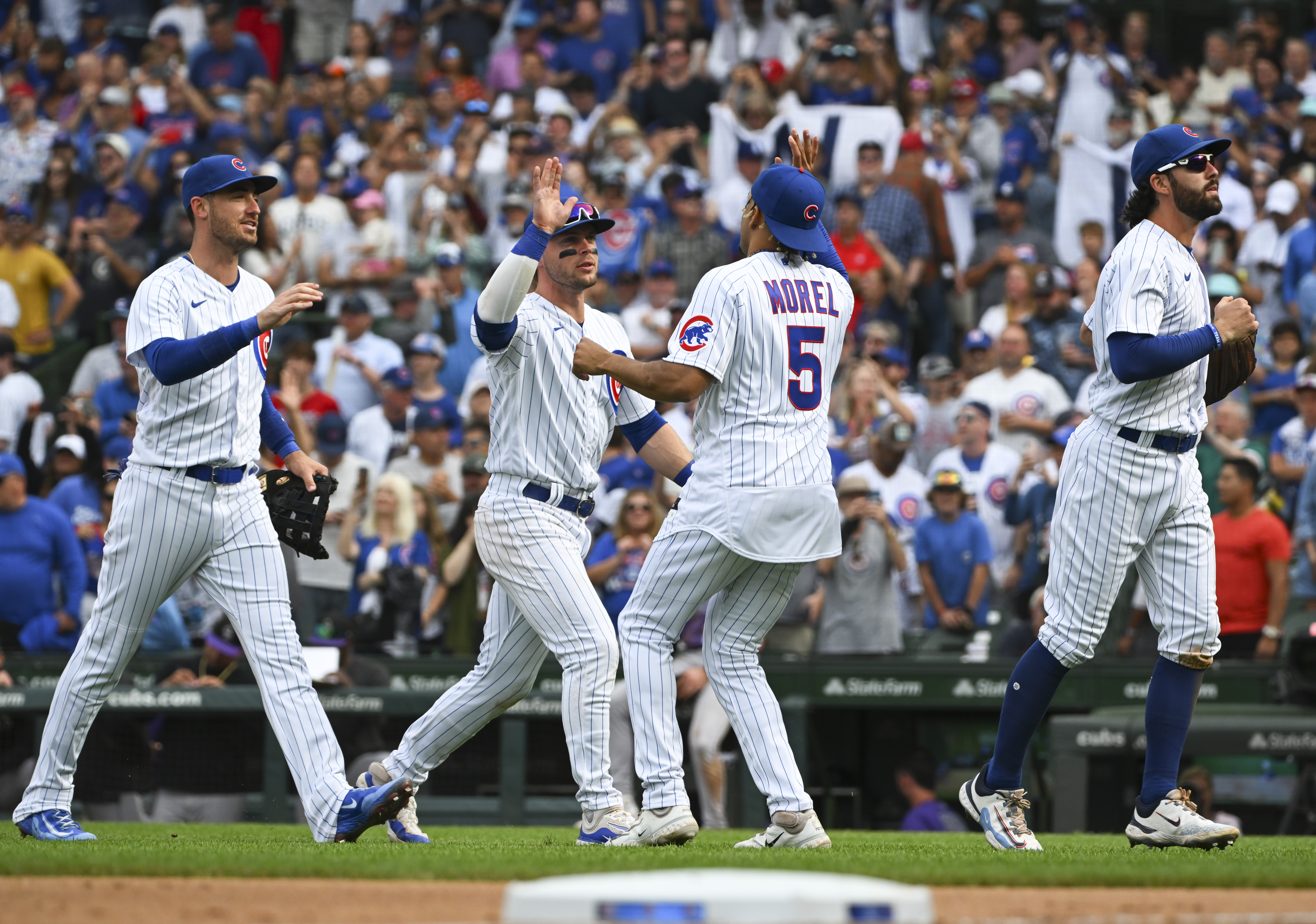 Yankees Fan inside the Cubs new Bullpen at Wrigley Field 