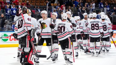 Blackhawks' Taylor Hall injured, ruled week-to-week after hit by Brandon  Carlo - Chicago Sun-Times