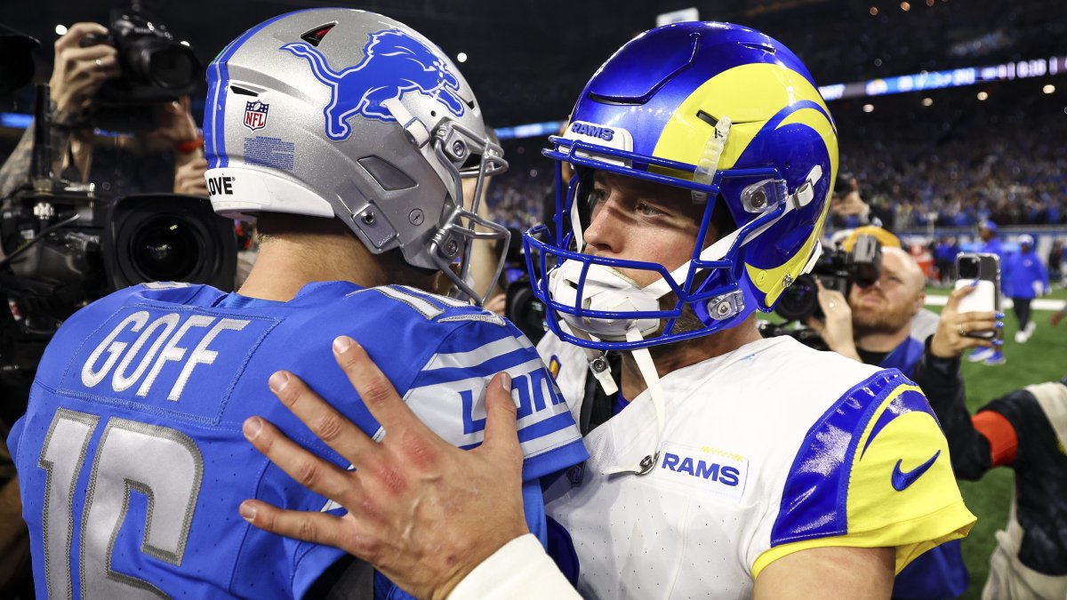 Watch: Lions’ Jared Goff, Rams’ Matthew Stafford share great postgame ...