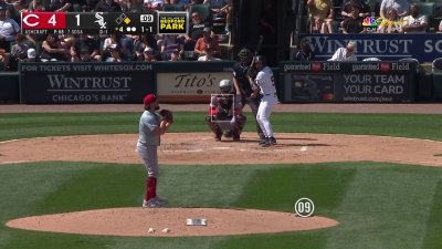 WATCH: White Sox' Dominic Fletcher scores on an error to cut the Reds lead in half