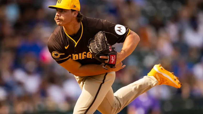 MESA, AZ – FEBRUARY 25: Drew Thorpe #96 of the San Diego Padres pitches during the 2024 Spring Training Game between San Diego Padres and Chicago Cubs at Sloan Park  on Sunday, February 25, 2024 in Mesa, Arizona. (Photo by Adam Glanzman/MLB Photos via Getty Images)