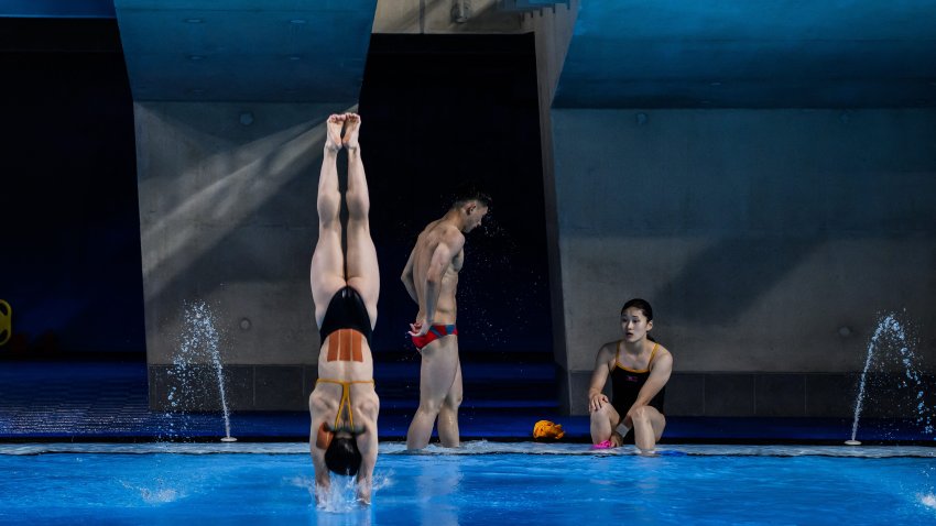 Divers train ahead of Paris Olympics