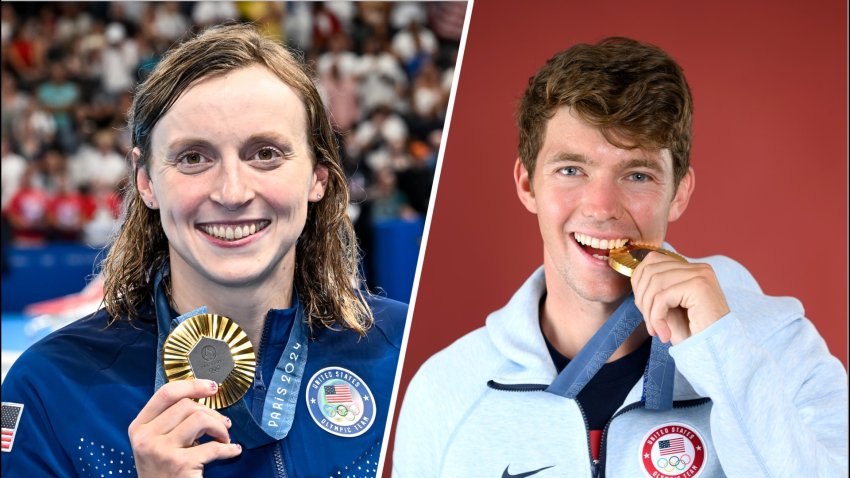 Split of Katie Ledecky and Nick Mead