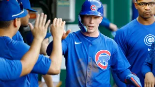 PITTSBURGH, PA – AUGUST 26:  Pete Crow-Armstrong #52 of the Chicago Cubs celebrates after scoring on a RBI single in the second inning against the Pittsburgh Pirates at PNC Park on August 26, 2024 in Pittsburgh, Pennsylvania.  (Photo by Justin K. Aller/Getty Images)