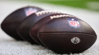 HOUSTON, TEXAS – SEPTEMBER 15: A view of Houston Texans game balls on the field prior to a game against the Chicago Bears at NRG Stadium on September 15, 2024 in Houston, Texas. (Photo by Alex Slitz/Getty Images)