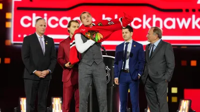 Blackhawks' Artyom Levshunov won't play in prospect showcase due to foot injury