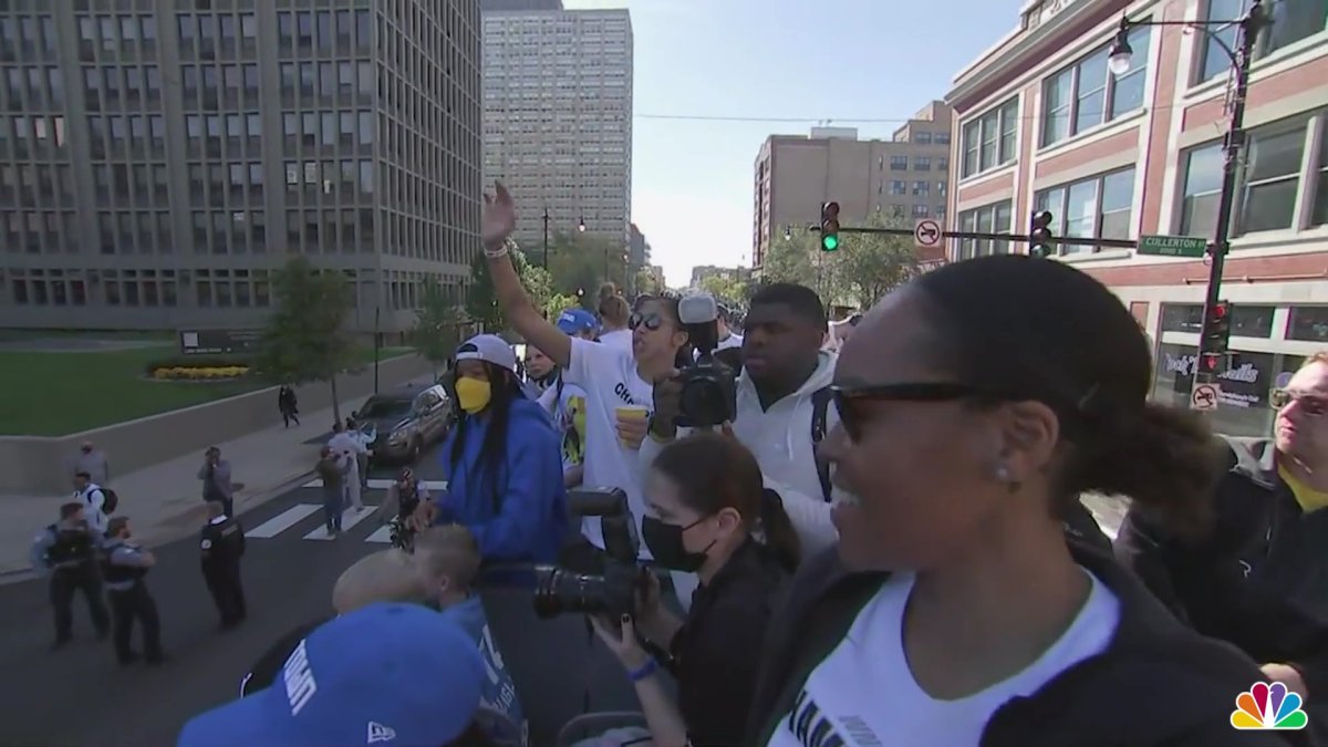 Ride along with Chicago Sky players for their WNBA championship ...