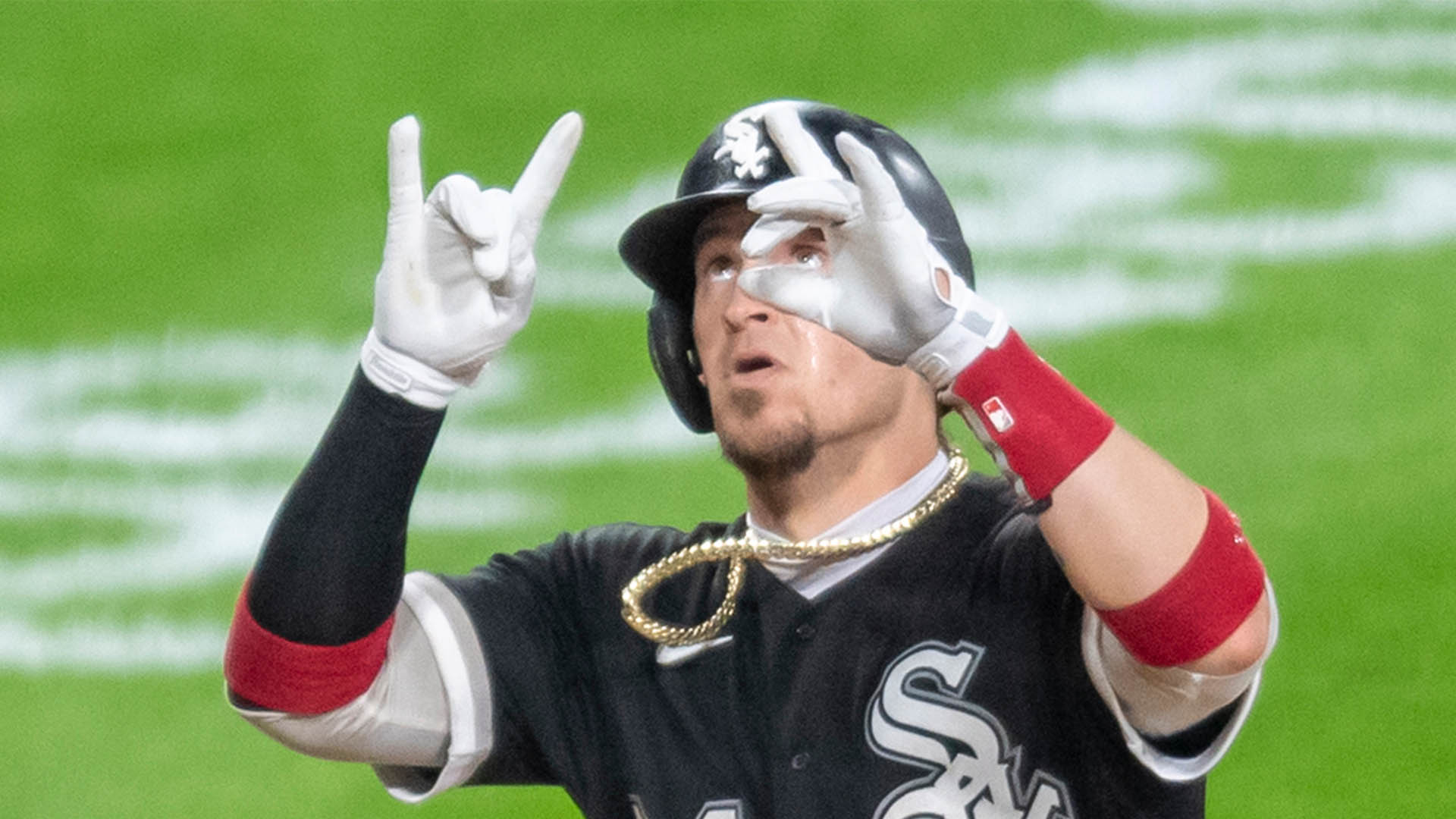 CHICAGO, IL - JUNE 24: Chicago White Sox catcher Yasmani Grandal (24) looks  up for a foul ball during an MLB game against the Boston Red Sox on June  24, 2023 at